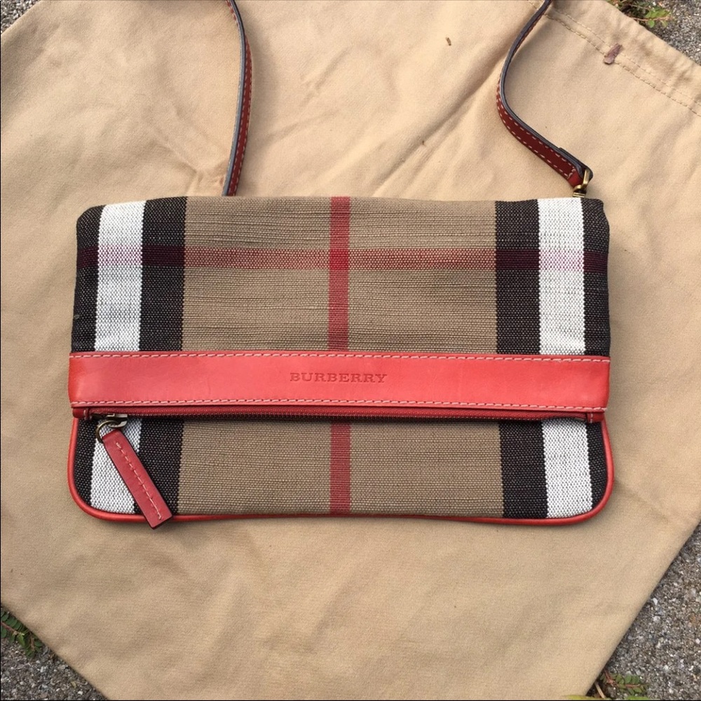 Store Closing Sale !Authentic Burberry Crossbody /Clutch - Picture 2 of 12